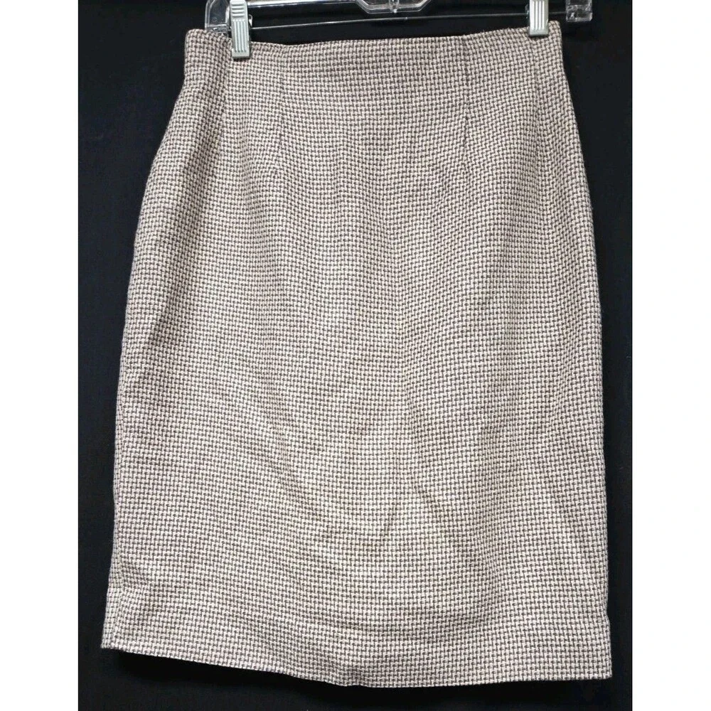 Christian Dior Skirt Suit Cream Black Print Blazer Sz 6 Skirt Sz 4 Vintage